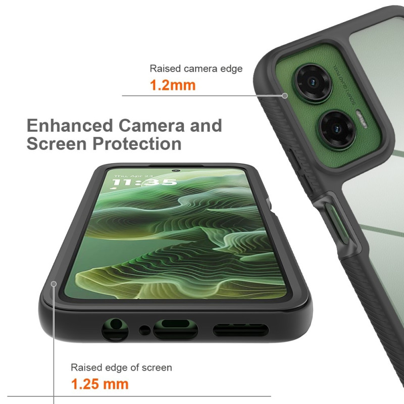 För Motorola Moto G35 5G skal i PC+TPU med stötdämpande mobilskal