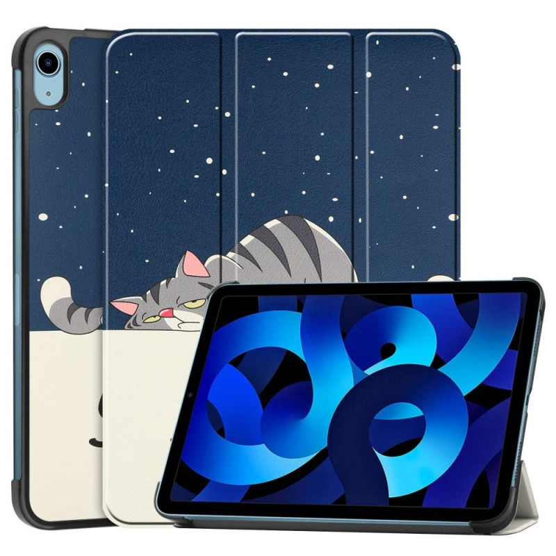 Tri - fold Stand Case for iPad 10.9 (2022) Tablet Cover - Cat
