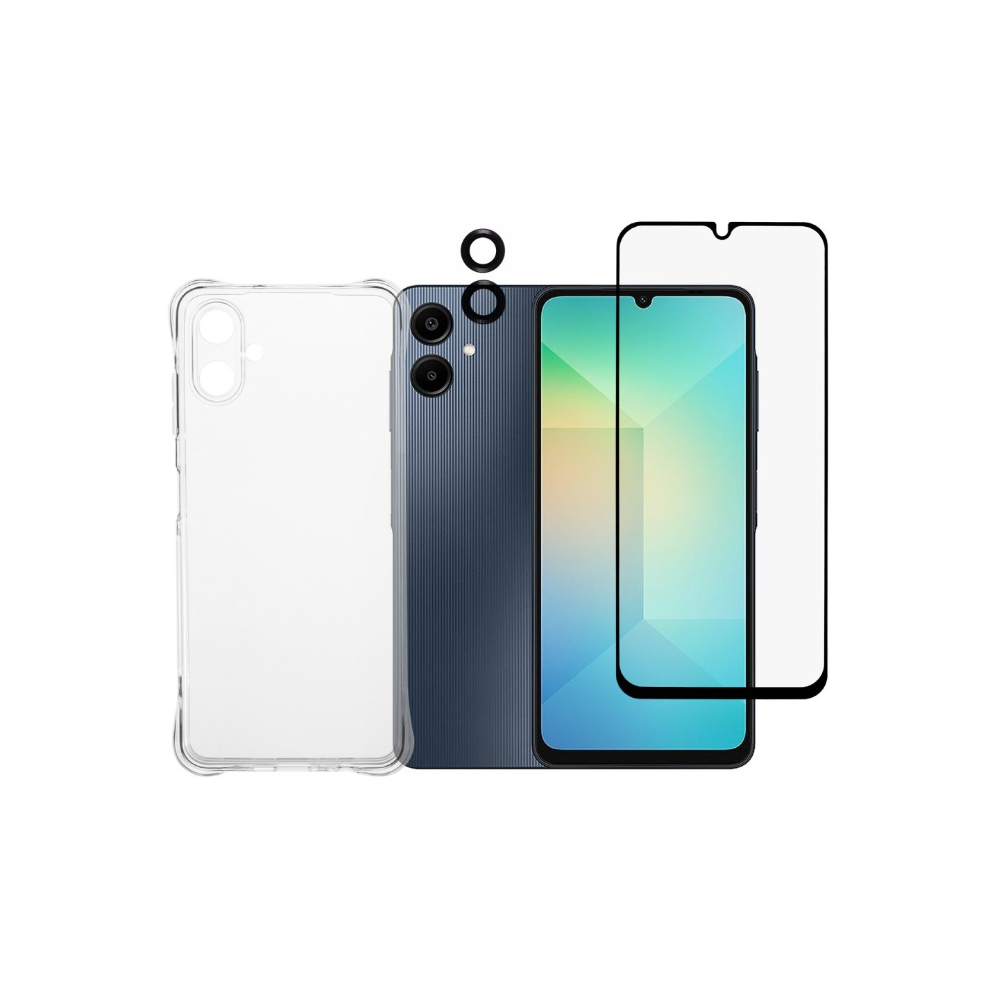 Samsung Galaxy A06 4G Suojakuori TPU Puhelinkotelo Näytönsuojalla ja Kameralinssikalvolla