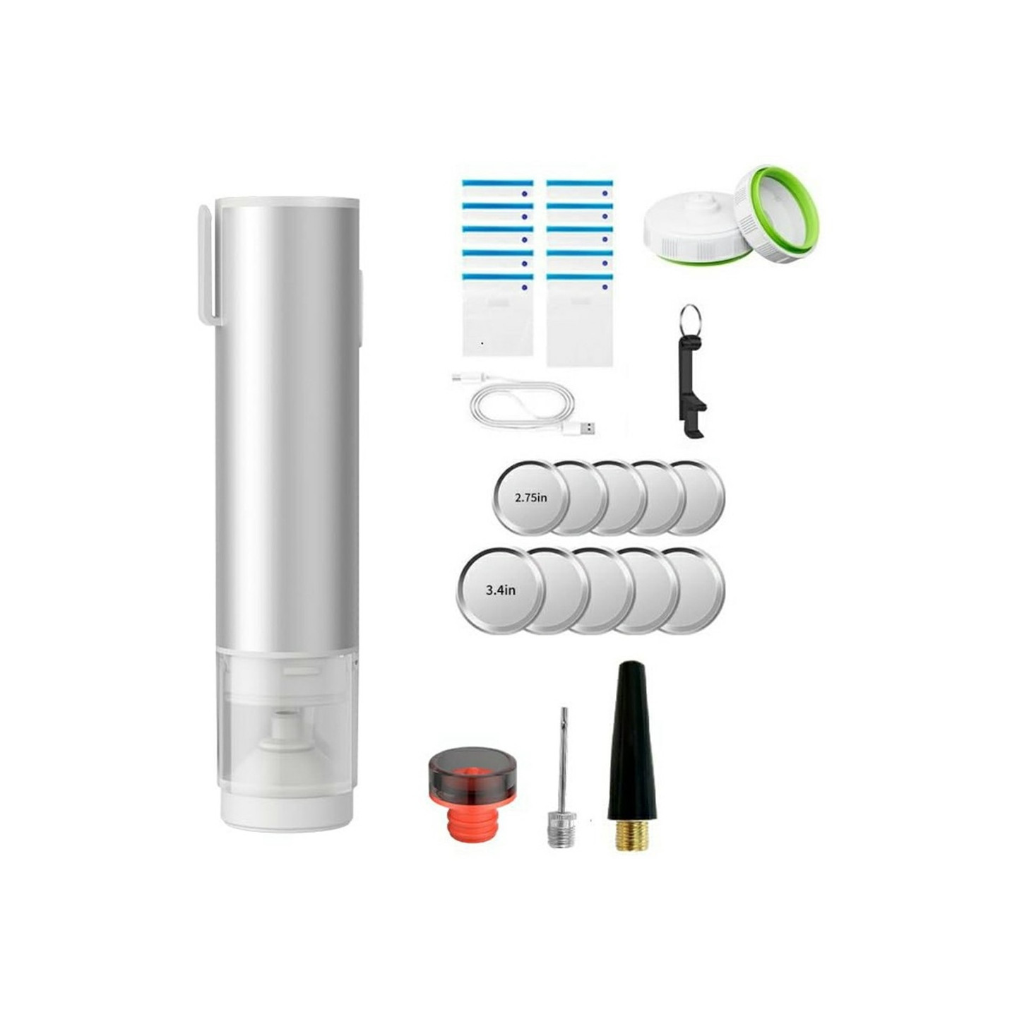 Vacuum Sealer Food Saver-maskin med LED-skärm för burkar/förvaringspåsar