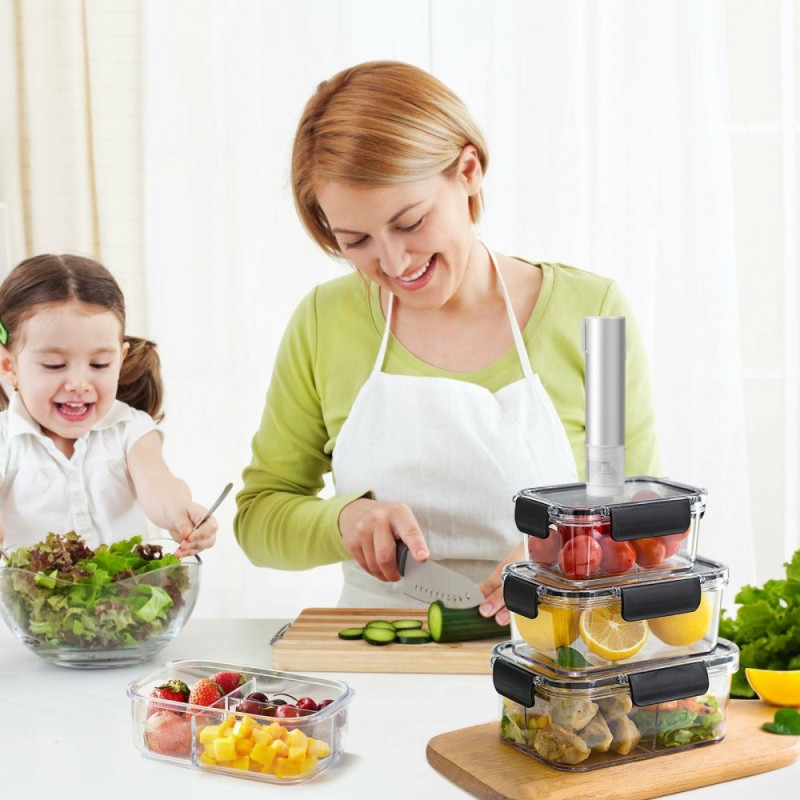 Vacuum Sealer Food Saver-maskin med LED-skärm för burkar/förvaringspåsar