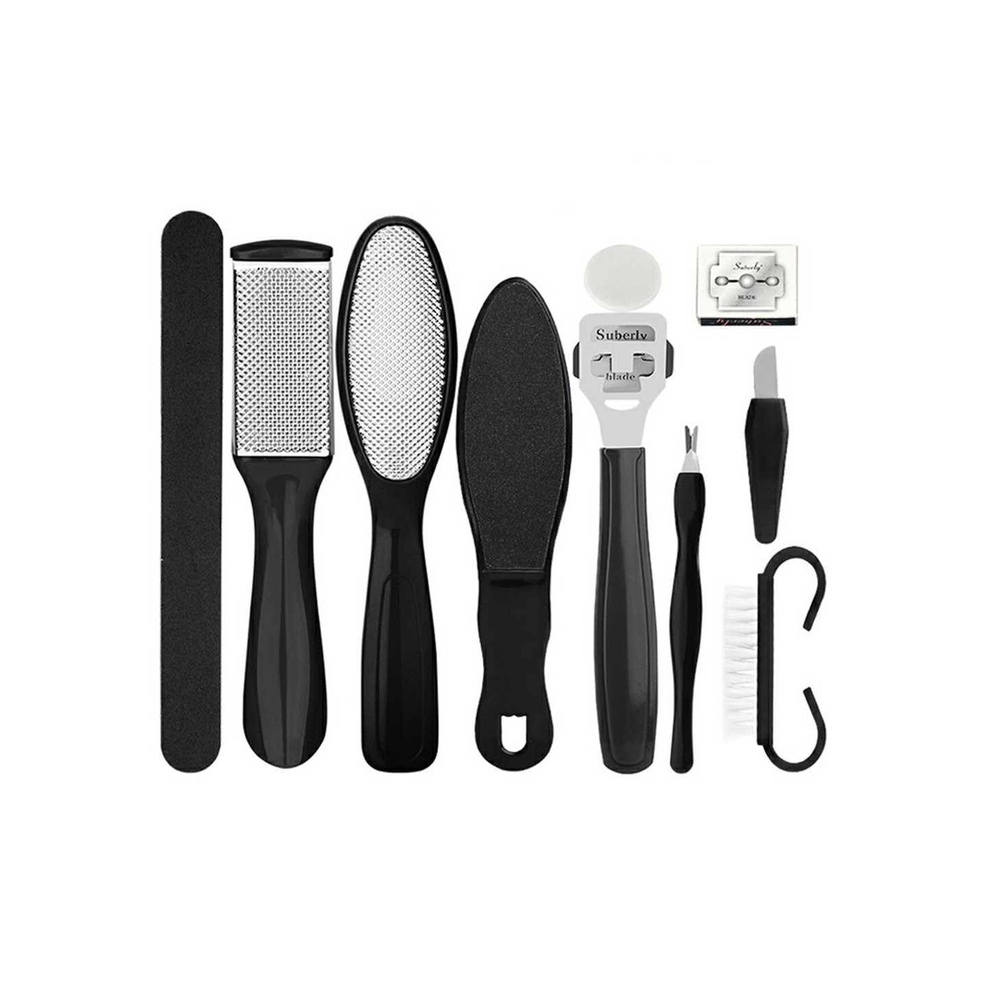 10 st/set Fotvård Pedikyr Callus Dead Skin Remover Fotfil Borttagning av förhårdnader