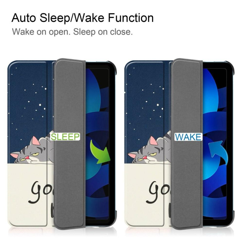 Tri - fold Stand Case for iPad 10.9 (2022) Tablet Cover - Cat