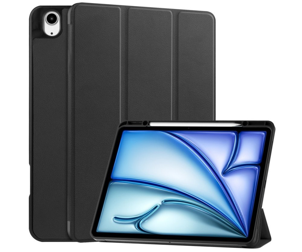 Till iPad Air 13 (2024) Slim fit tri-fold fodral Pennfack - Svart