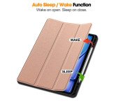 Till iPad Air 13 (2024) Slim fit tri-fold fodral Pennfack - RoseGold