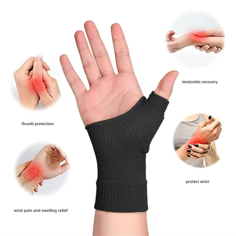 1 Pair Sports Wrist Protection Fitness Gloves Training Basketball Compression Gloves - S