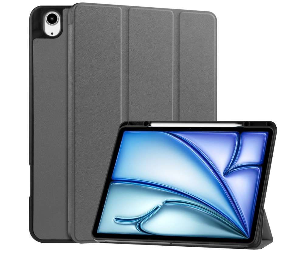 Till iPad Air 13 (2024) Slim fit tri-fold fodral Pennfack - Grå