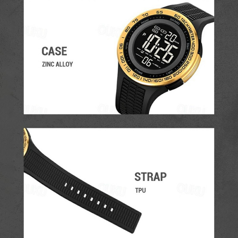 Wristwatch Wristwatch Clock SKMEI Luminous Digital Electronic - Black