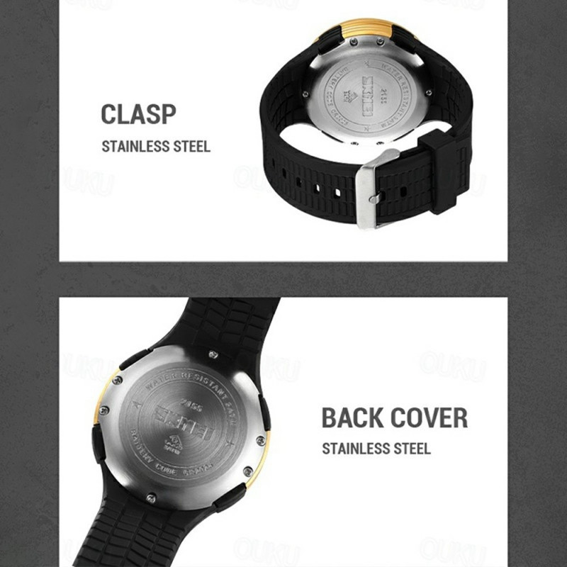 Armbandsklocka Armbandsur Klocka SKMEI Luminous Digital Elektronisk - Svart