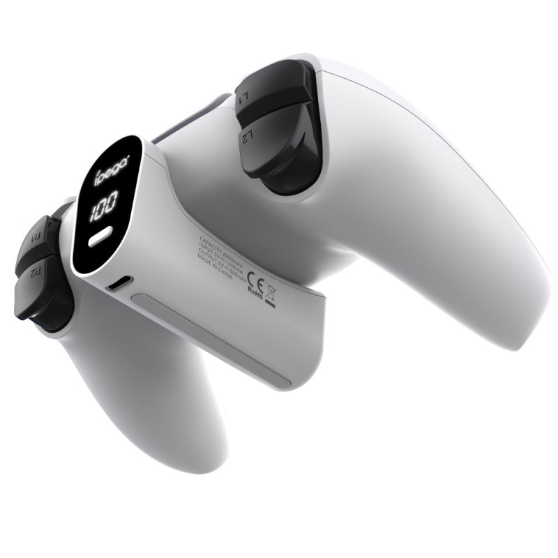 IPEGA för Sony PlayStation 5 spelkontroll LED - skärm 2000mAh externt batteripaket