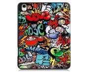 Till iPad Air 13 (2024) Slim fit tri-fold fodral Pennfack - Graffiti 