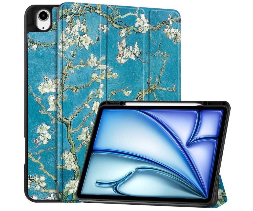 Till iPad Air 13 (2024) Slim fit tri-fold fodral Pennfack - Blossom