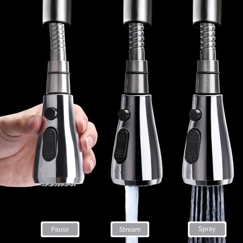 Vaskekran Vask 3 Funksjoner Uttrekkbar dyse