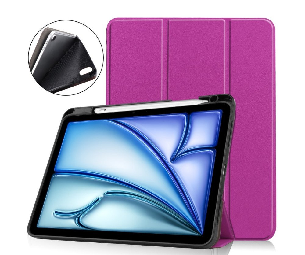 Till iPad Air 11 (2024) Slim fit tri-fold fodral Pennfack - Lila