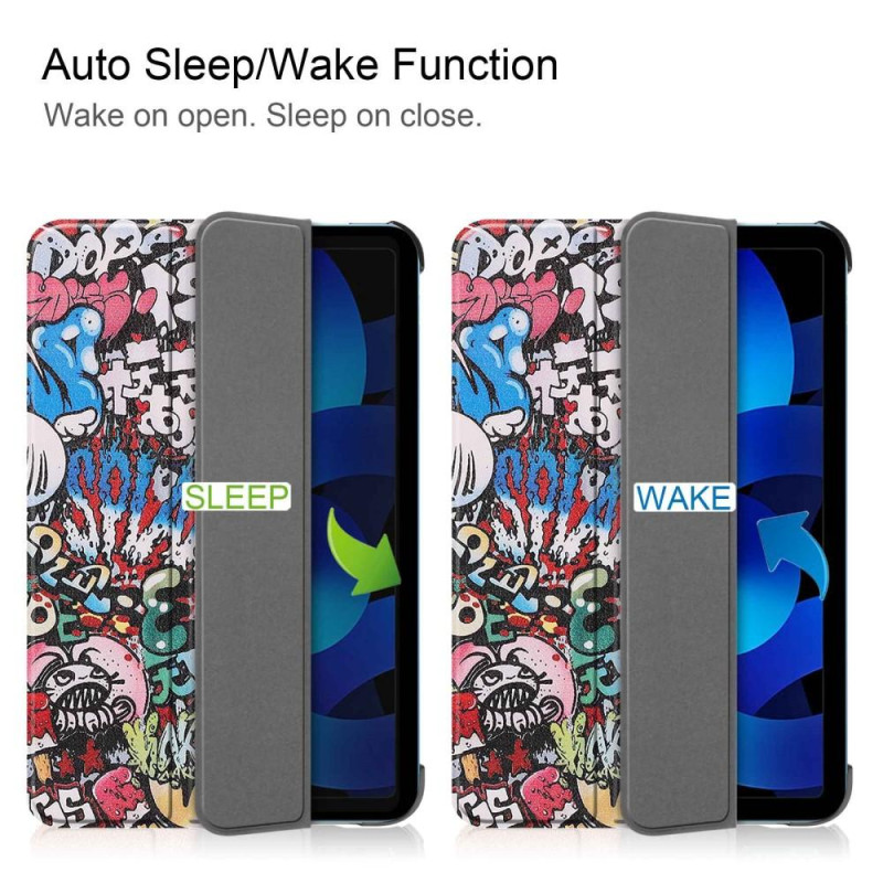 Tri - fold Stand Case for iPad 10.9 (2022) Tablet Cover - Graffiti