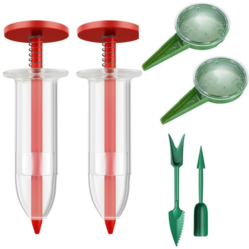 6 kpl / Setti Muovinen Siementenlevitin Sarja 5 - nopeuksinen Pyöreä Kylvötikku Siemendispenseri