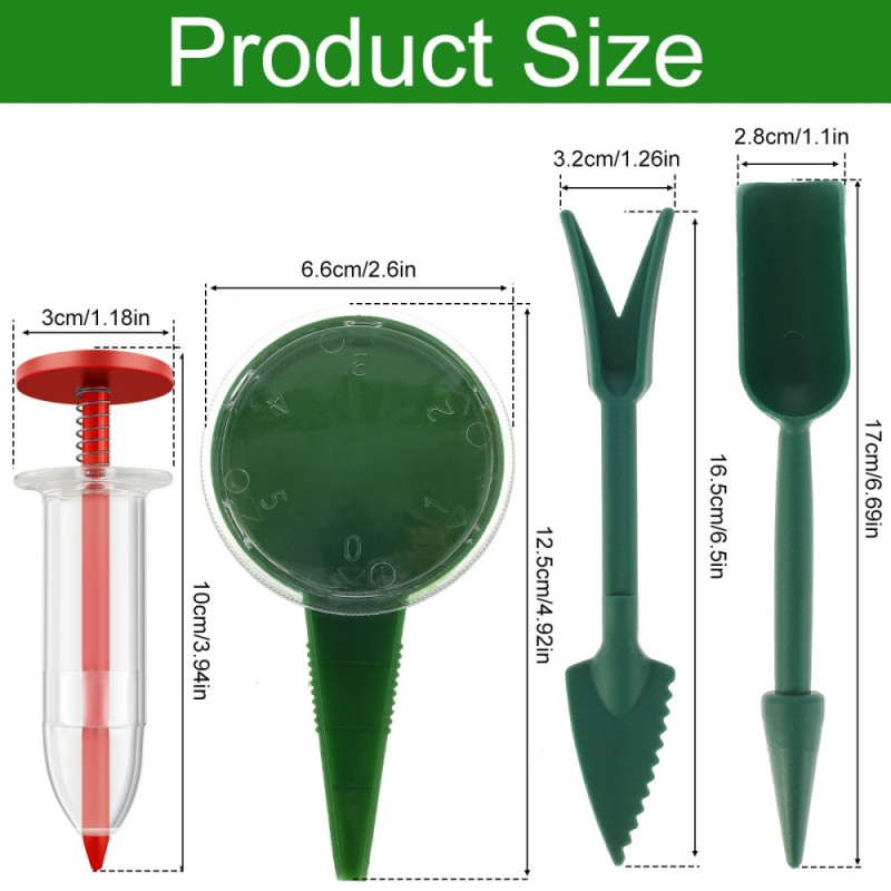 6Pcs / Set Plastic Seed Spreader Kit 5 - Speed Round Planter Dibber Seed Dispenser