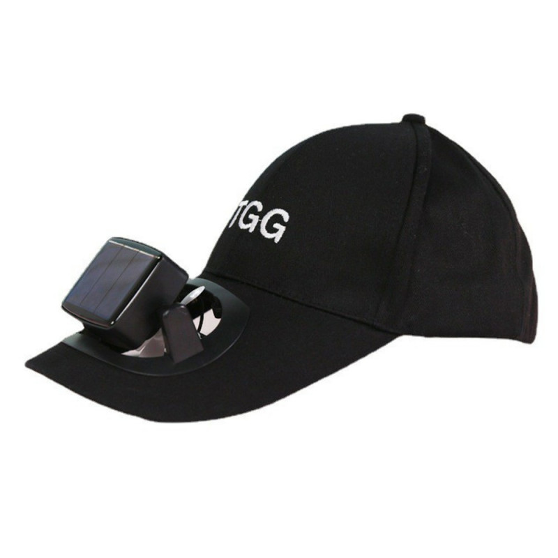 Sommer solbeskyttelseshat Sun Cap Fan baseball cap - Sort