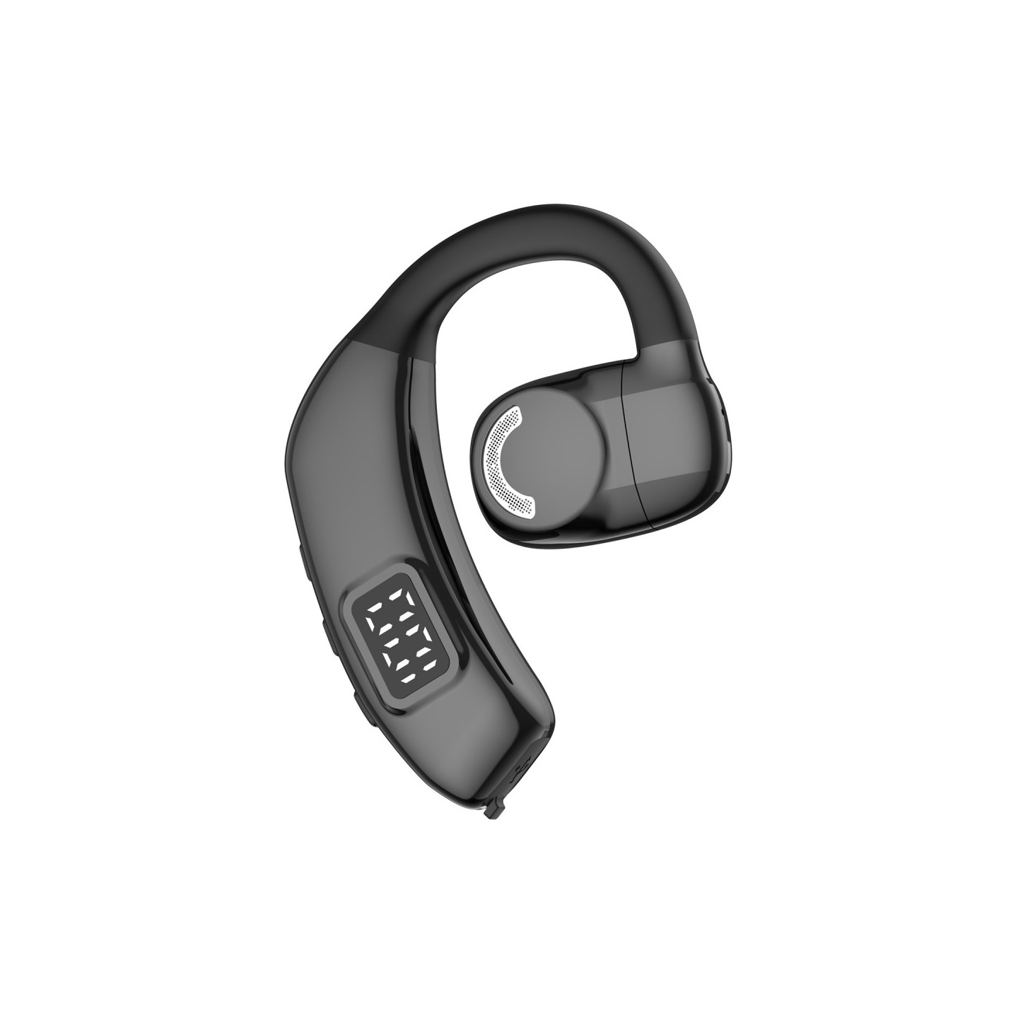 X30 Bluetooth 5.4 enkelt øretelefon trådløs krok - svart