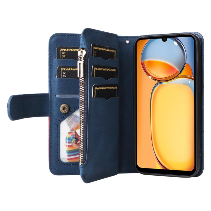 KT Wallet Case for Xiaomi Redmi 13C - Blue - Red