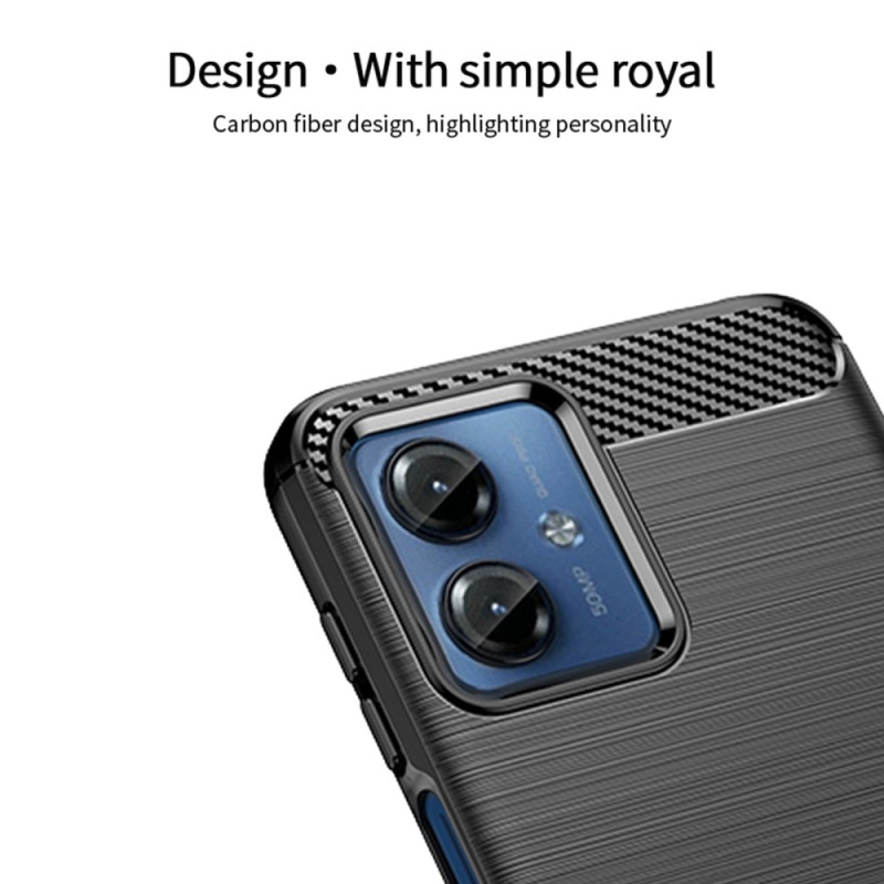 MOFI Motorola Moto G14 Karbonfiber Deksel - Svart