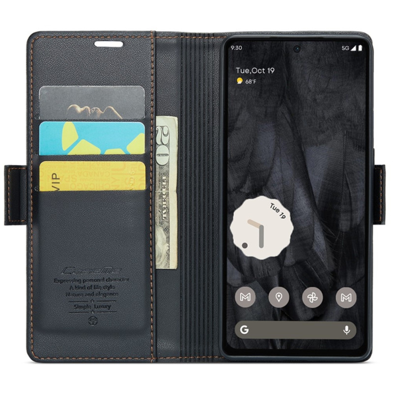 CASEME Retro Wallet Case for Pixel 8 Pro - Black