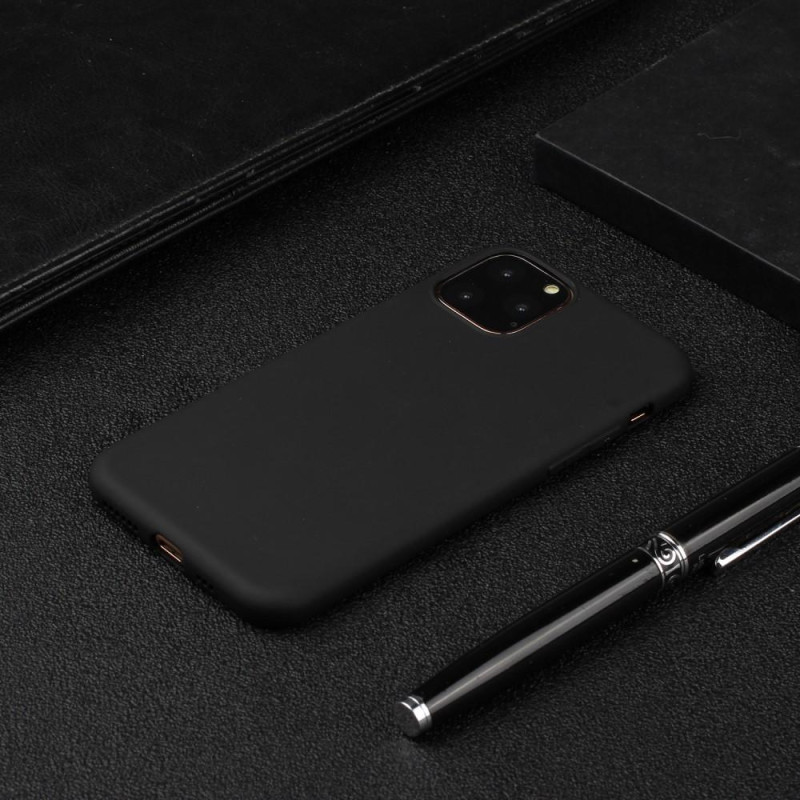 For iPhone 15 Pro Slim Fit TPU Phone Suojakuori Soft back Kansi - Musta