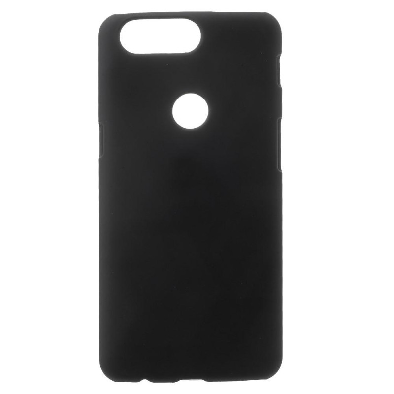 Kumipäällysteinen kova PC - matkapuhelinkotelo OnePlus 5T: lle - musta
