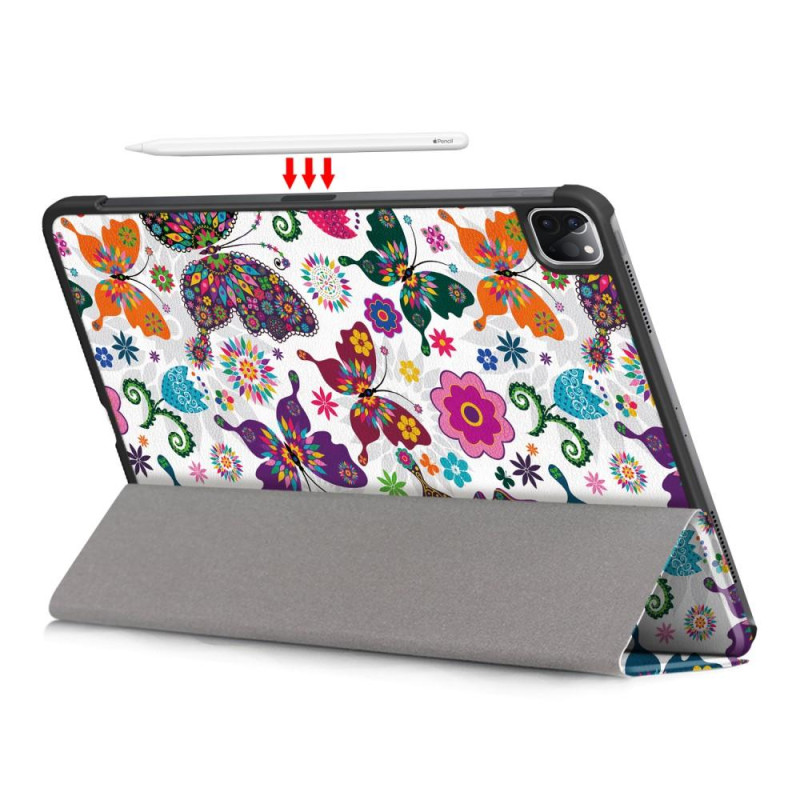 Tri - fold Suojakuori - iPad Pro 11 (2020) / (2018) - Butterflies and Flowers