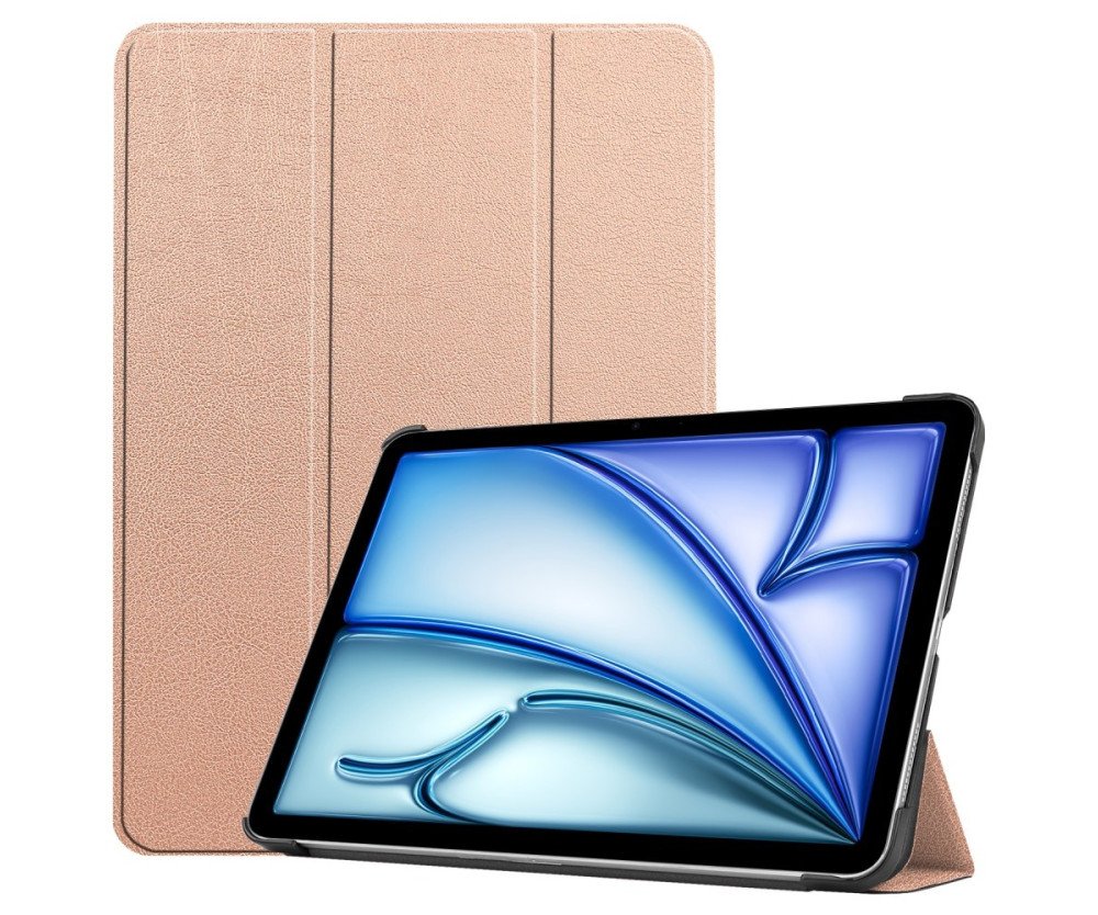 Till iPad Air 13 (2024) Slim fit tri-fold fodral - RoseGold