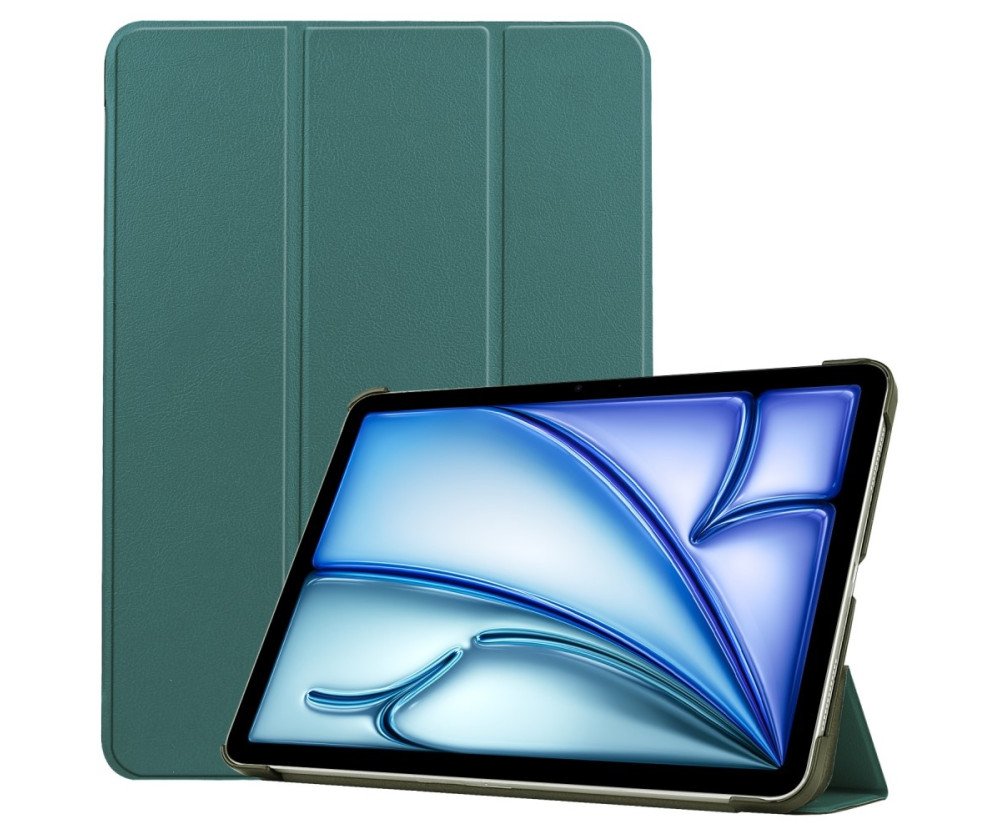 Till iPad Air 11 (2024) Slim fit tri-fold fodral - Grön