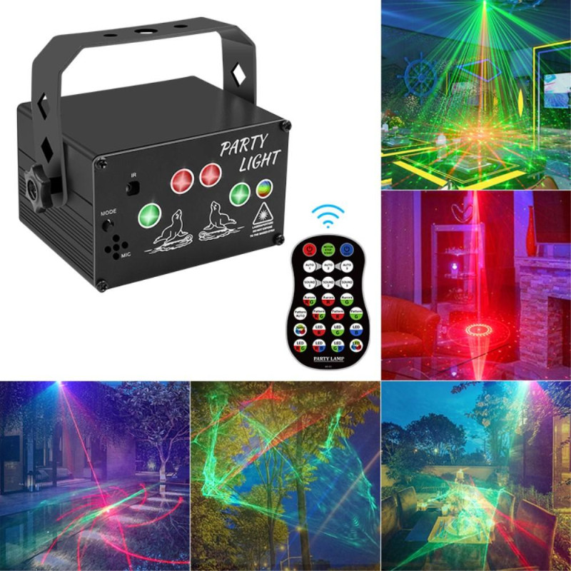 Laser Light Flash Light Voice - activated Remote Disco Party