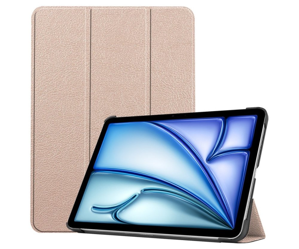 Till iPad Air 11 (2024) Slim fit tri-fold fodral - Guld