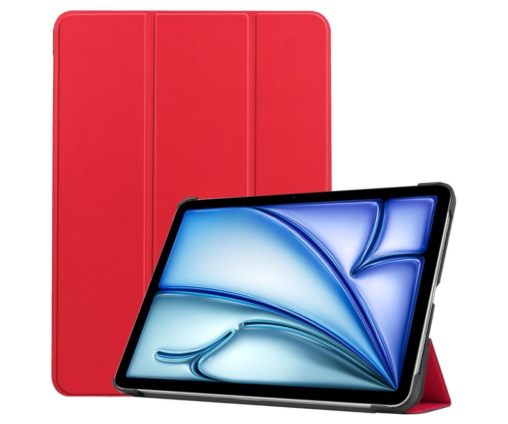 Till iPad Air 11 (2024) Slim fit tri-fold fodral - Röd