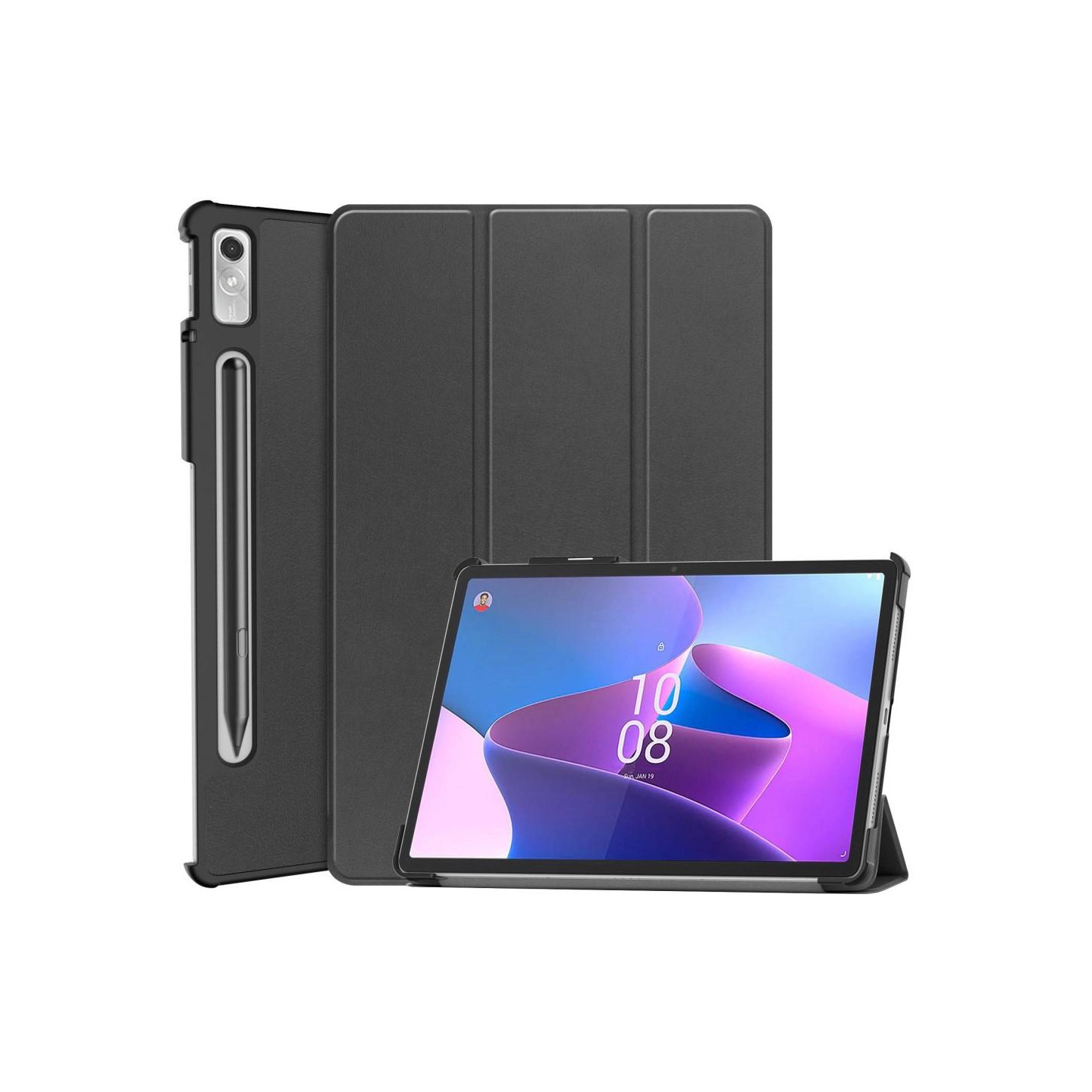 Tri - fold Deksel til Lenovo Tab P11 Pro Gen 2 - Svart