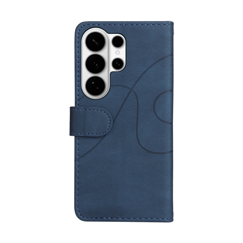 For Samsung Galaxy S26 Ultra Wallet Case with Stand Bi-colour Design - Blue