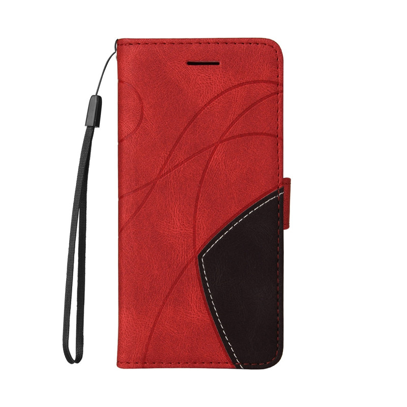 For Samsung Galaxy S26 Ultra Wallet Case with Stand Bi-colour Design - Red