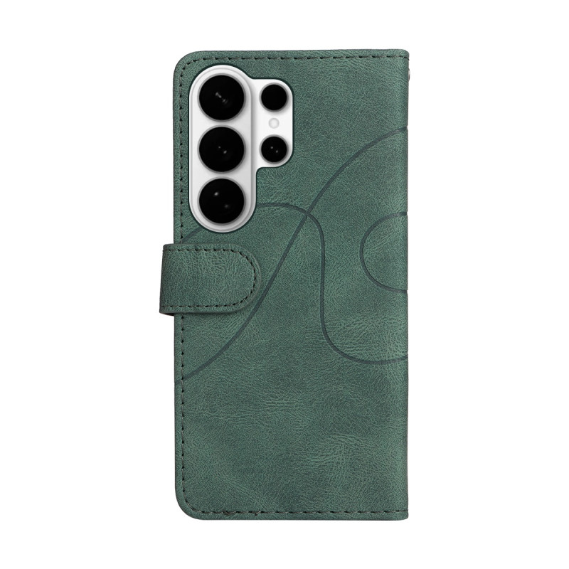 For Samsung Galaxy S26 Ultra Wallet Case with Stand Bi-colour Design - Green