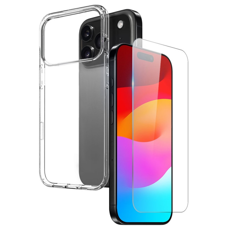 NORTHJO For iPhone 17 Pro Max TPU Phone Case + Tempered Glass Film
