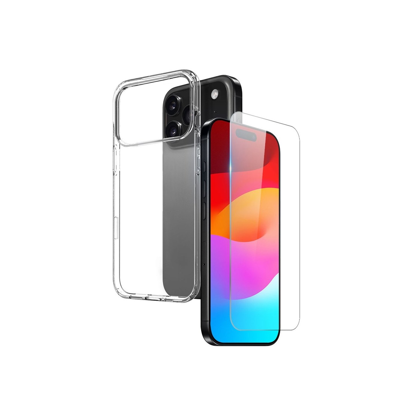 NORTHJO for iPhone 17 Pro Max TPU-deksel + Herdet glassfilm