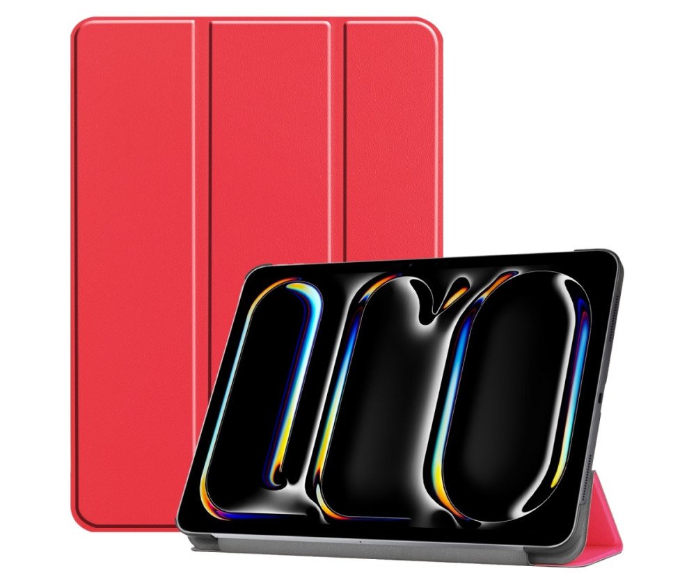 Till iPad Pro 11 (2024) Slim fit tri-fold fodral - Röd