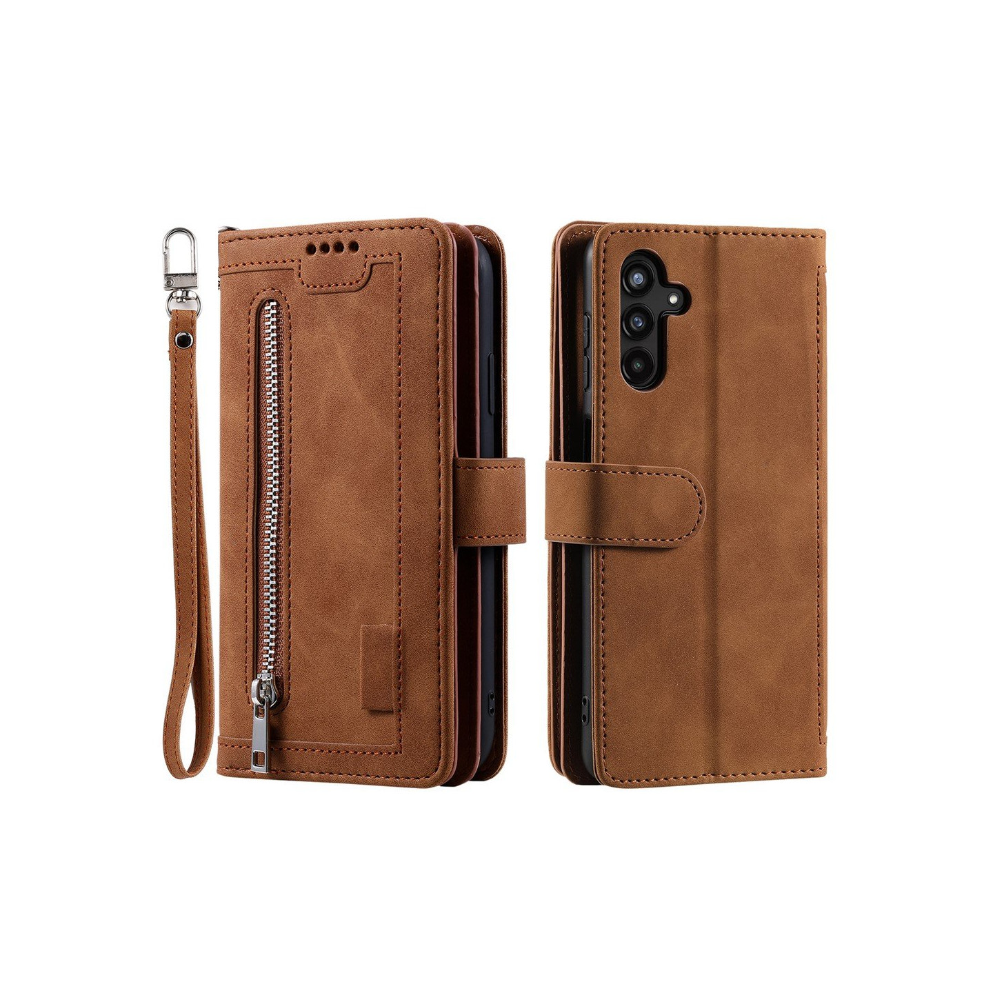 Til Samsung Galaxy S26+ 5G Etui med Lynlåslomme og 9 Kortlommer