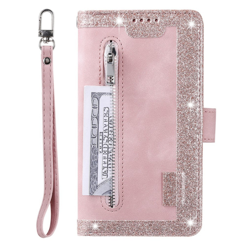 For Samsung Galaxy S26 Ultra 5G Case Zipper Pocket PU Leather Phone Cover with 9 Card Slots