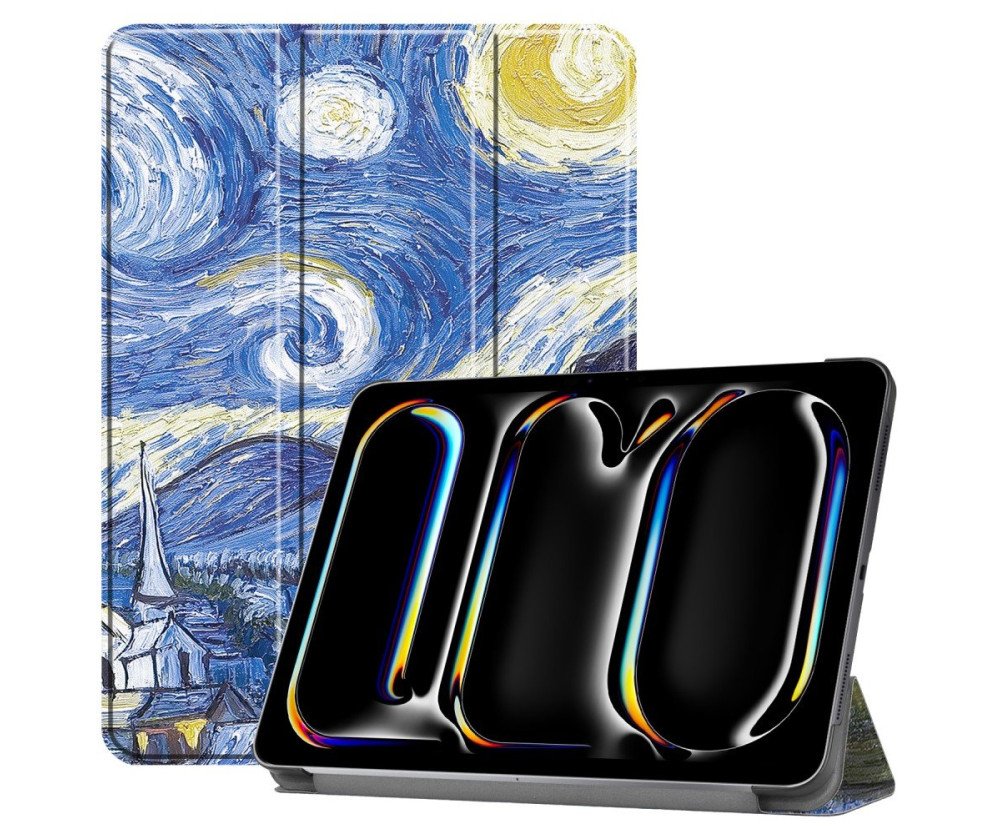 Till iPad Pro 11 (2024) Slim fit tri-fold fodral - Painting