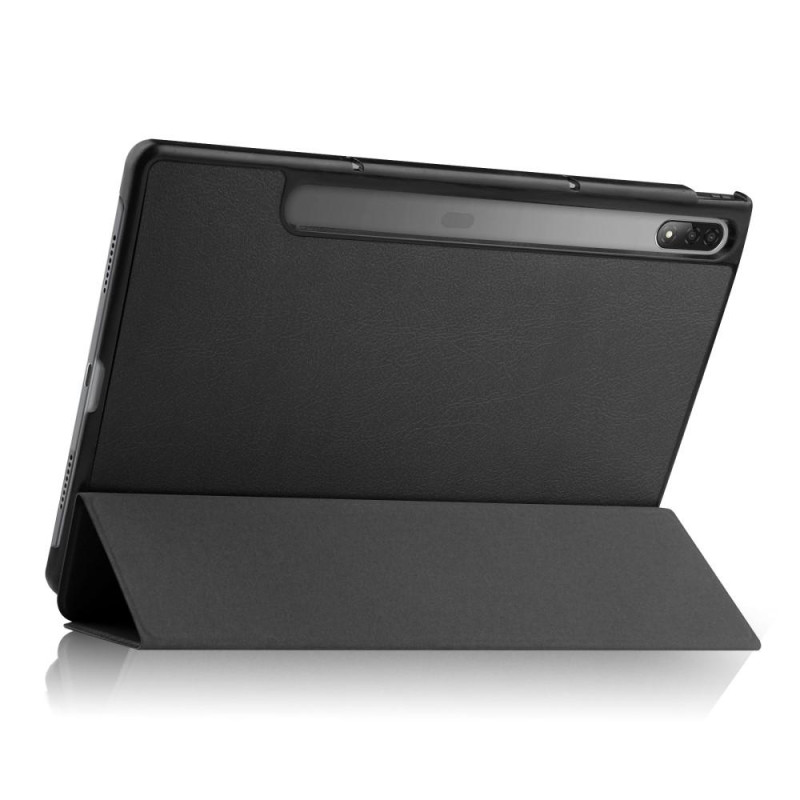 Til Lenovo Tab P12 Pro Tri - fold Stand Tablet - Taske - Sort