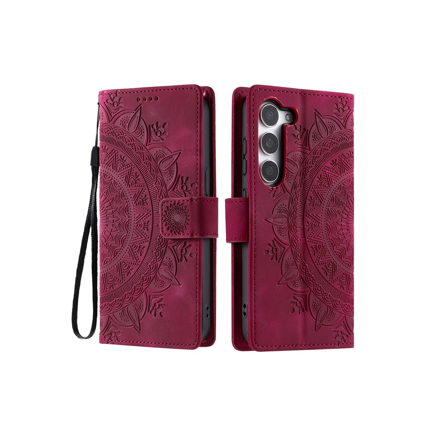 Til Samsung Galaxy S26 tegnebogscover Cover Shell Mandala Blomstermønster