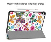 Till iPad Pro 11 (2024) Slim fit tri-fold fodral - Butterflies