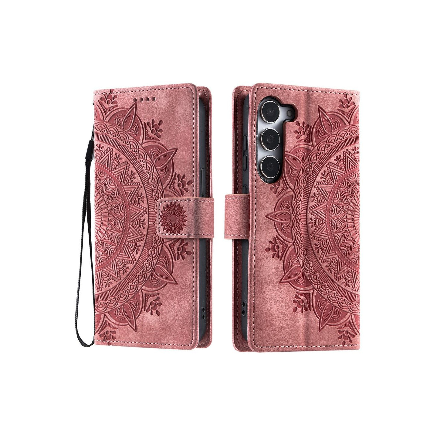 For Samsung Galaxy S26 Wallet Case Cover Shell Mandala Flower Pattern