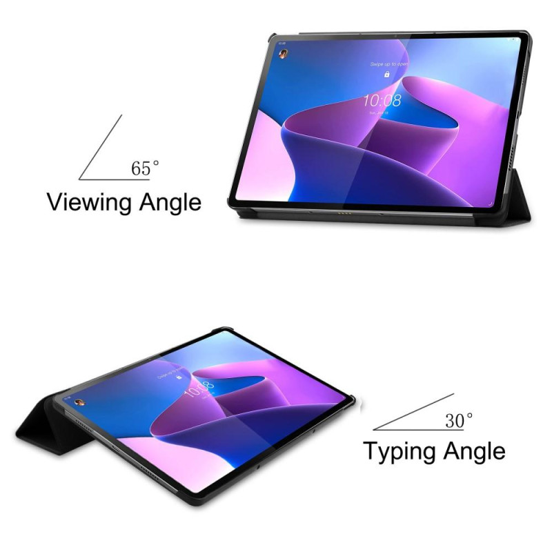 Lenovo Tab P12 Pro Tri - fold Stand Tablet - kotelo - Musta