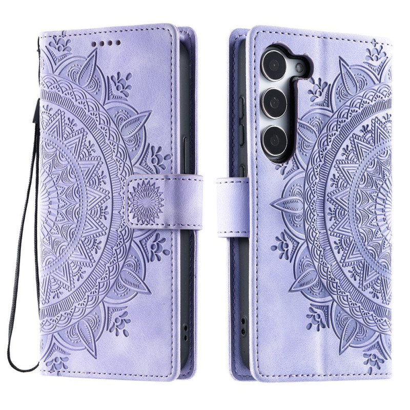 For Samsung Galaxy S26 Wallet Case Cover Shell Mandala Flower Pattern